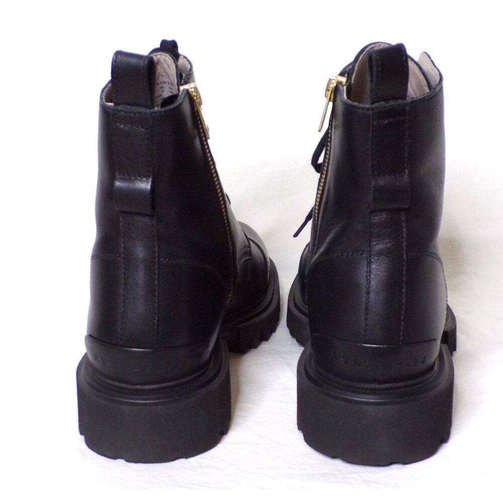 ๐ ALL SAINTS Lydia Ankle Moto Combat Boot 8 Black - Picture 8 of 14